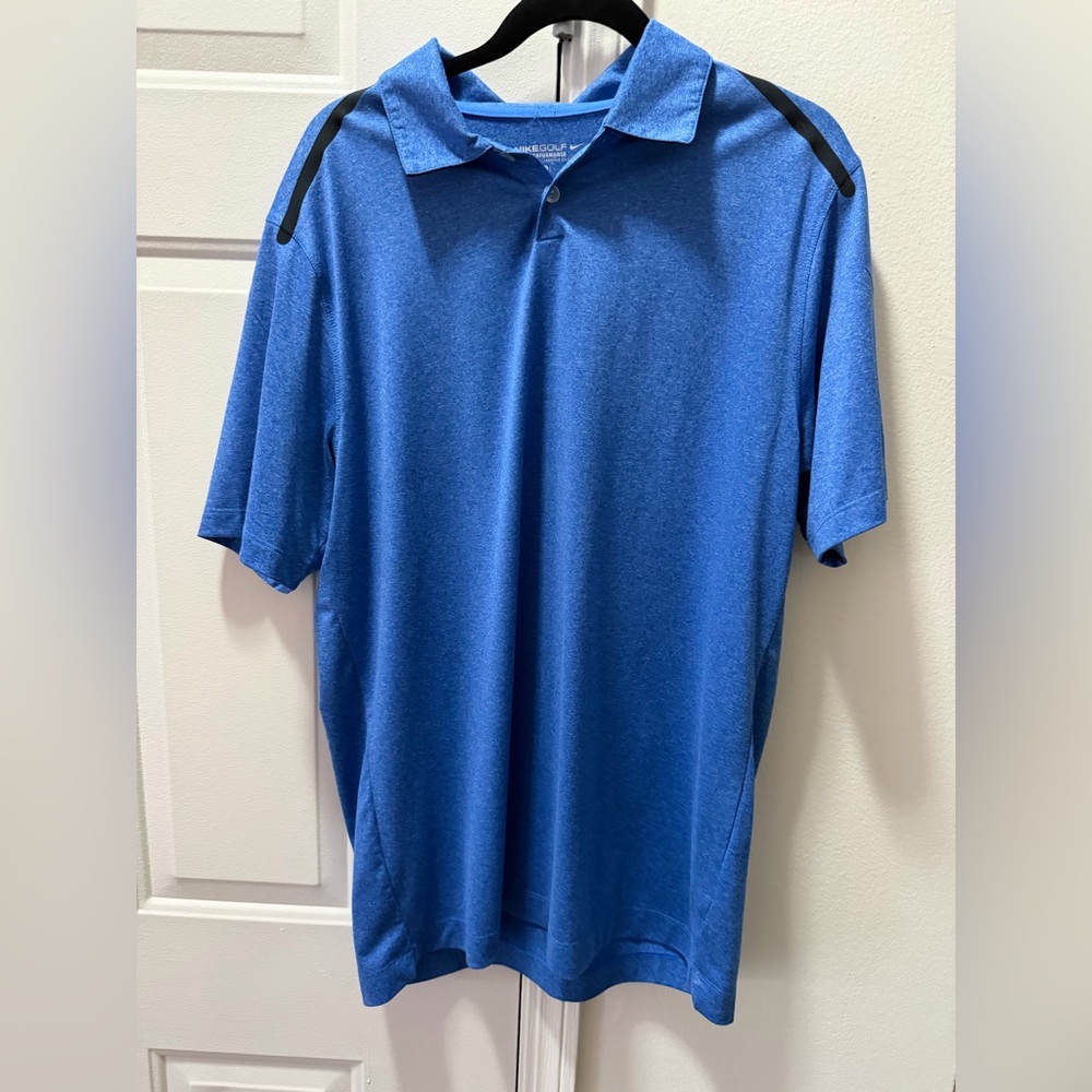 Nike Blue Polo Shirt with Black Accents